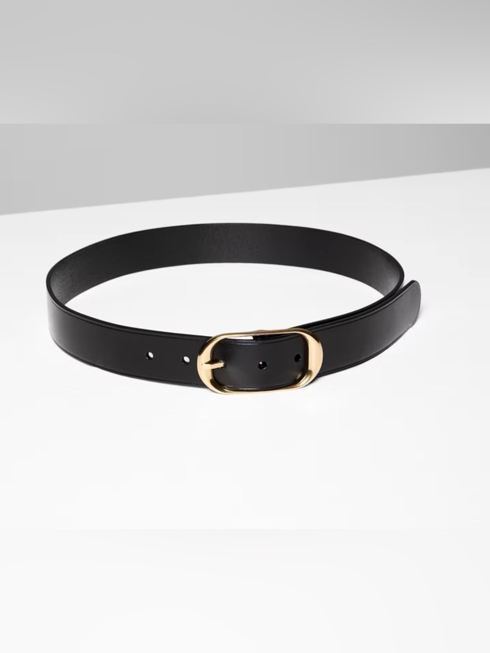 Aritzia Halo Solid Brass Leather Belt